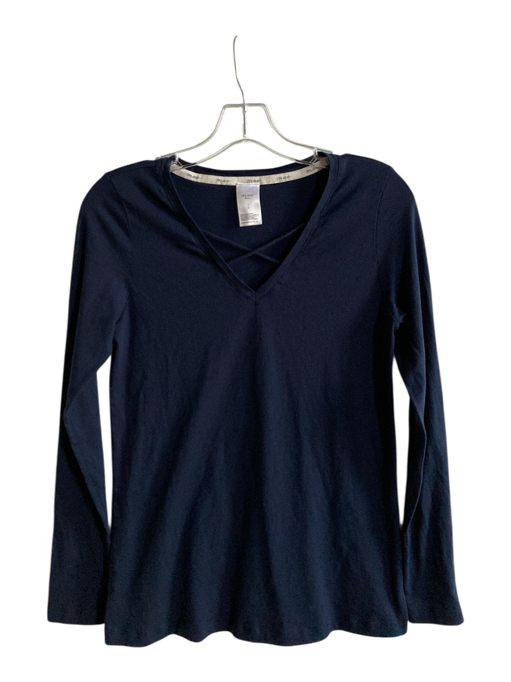 Mae Small Crisscross Celestial Dark Academia V-Neck Modern Vampire Long Sleeve